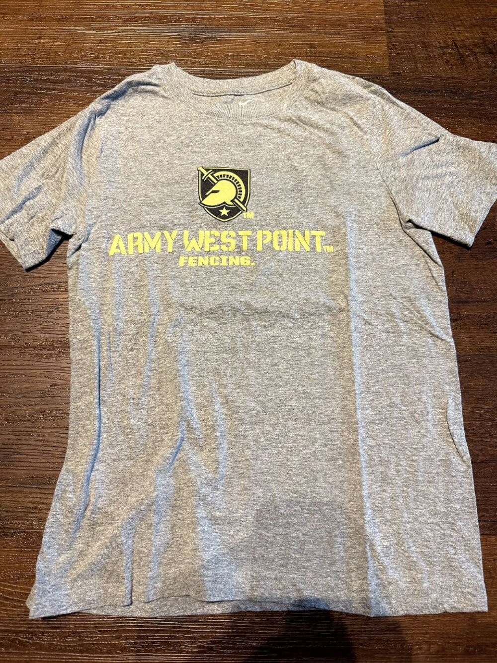 Nike Youth L Army West Point Fencing Black Knights Heather Gray Tee